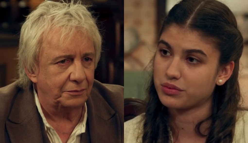 Pancrácio (Marco Nanini) e Gerusa (Giovanna Grigio) de Êta Mundo Bom!