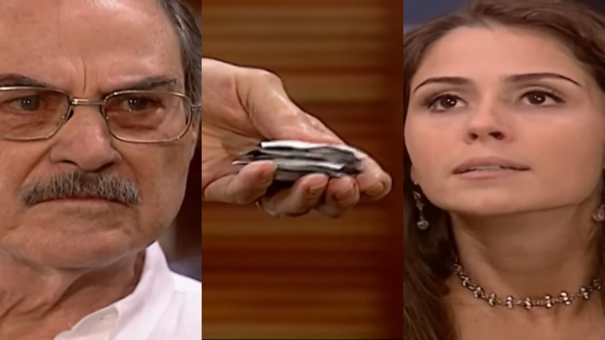 Pascoal (Leonardo Villar) e Capitu (Giovanna Antonelli) de Laços de Família