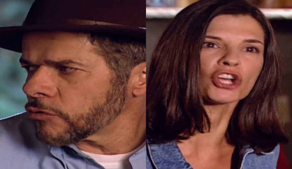 Pedro (José Mayer) e Cíntia (Helena Ranaldi) de Laços de Família