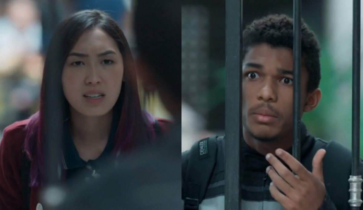 Tina (Ana Hikari) e Anderson (Juan Paiva) de Malhação - Viva a Diferença