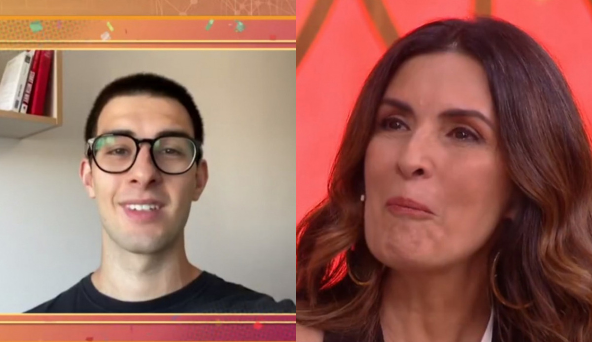 Vinícius Bonemer e Fátima Bernardes no Encontro