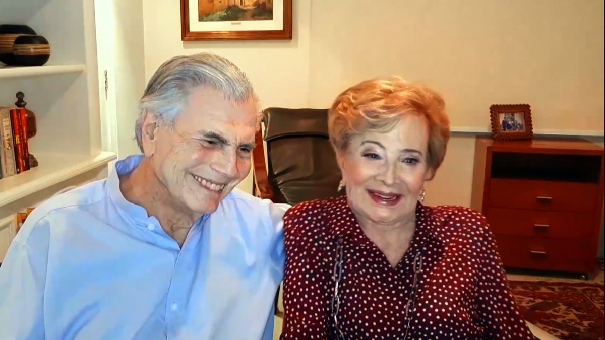 Tarcísio Meira e Glória Menezes no Conversa com Bial