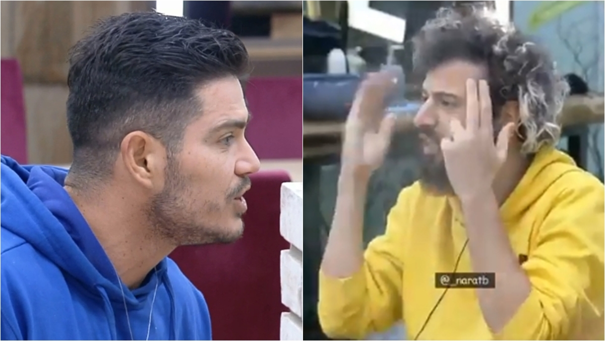 JP Gadêlha e Cartolouco armam barraco logo pela manhã (Reprodução: PlayPlus)