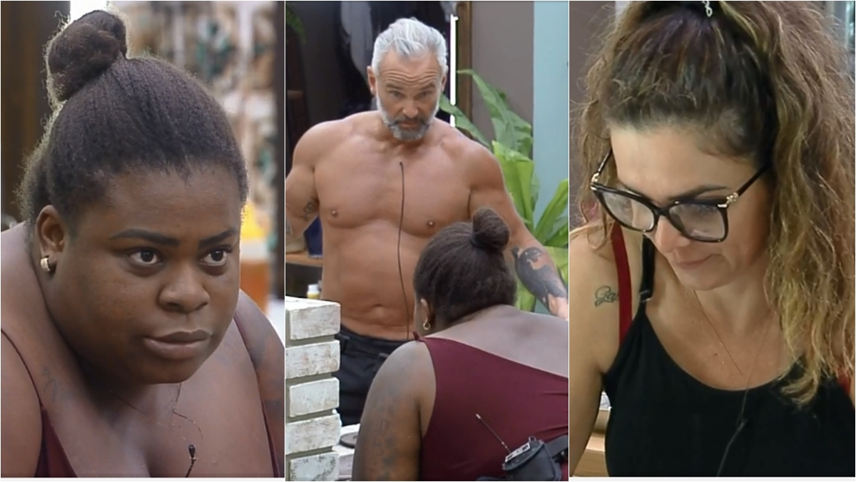 Jojo, Mateus e Luiza se estressam com peões (Reprodução: PlayPlus)