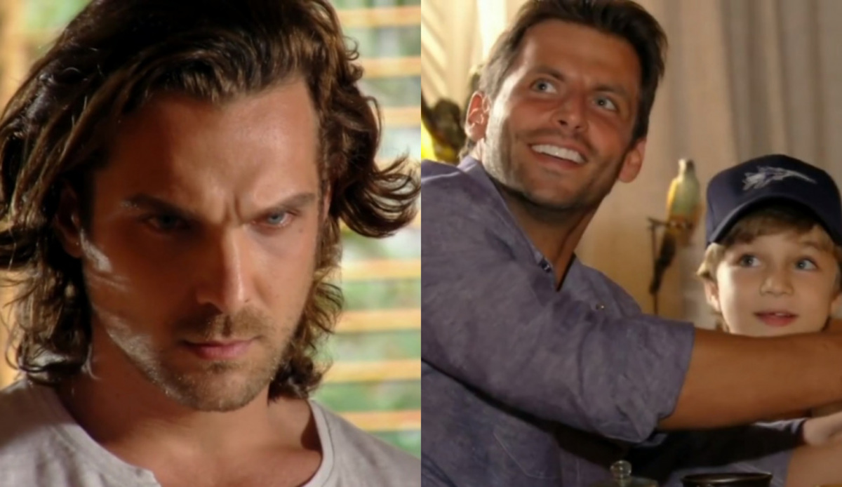 Alberto (Igor Rickli), Cassiano (Henri Castelli) e Samuca (Vitor Figueiredo) de Flor do Caribe