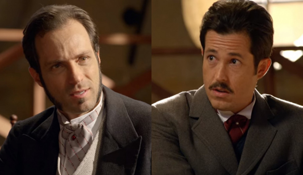 Almeida (Fernando Pavão) e Guilherme (Roger Gobeth) de Escrava Mãe