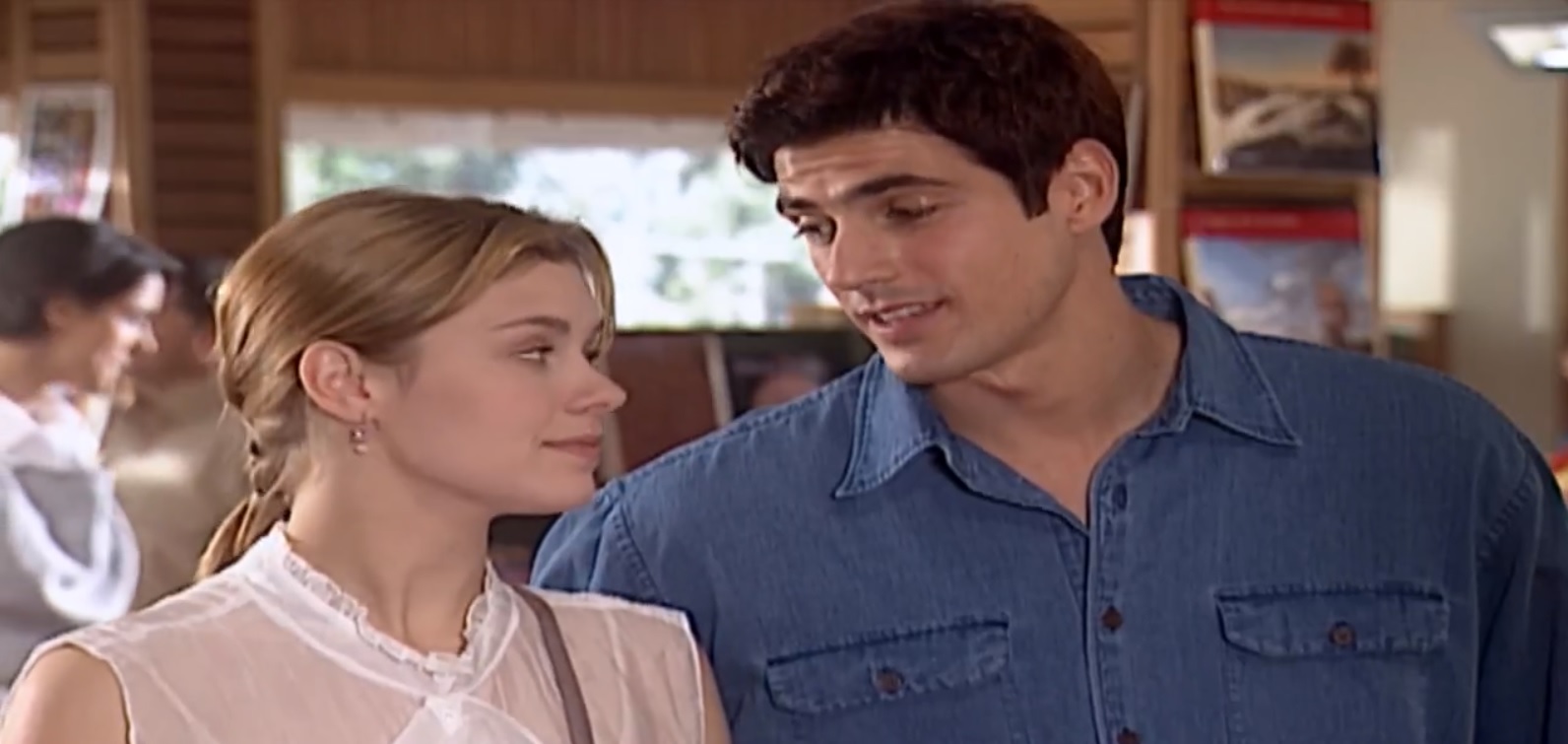 Camila (Carolina Dieckmann) e Edu (Reynaldo Gianecchini) de Laços de Família