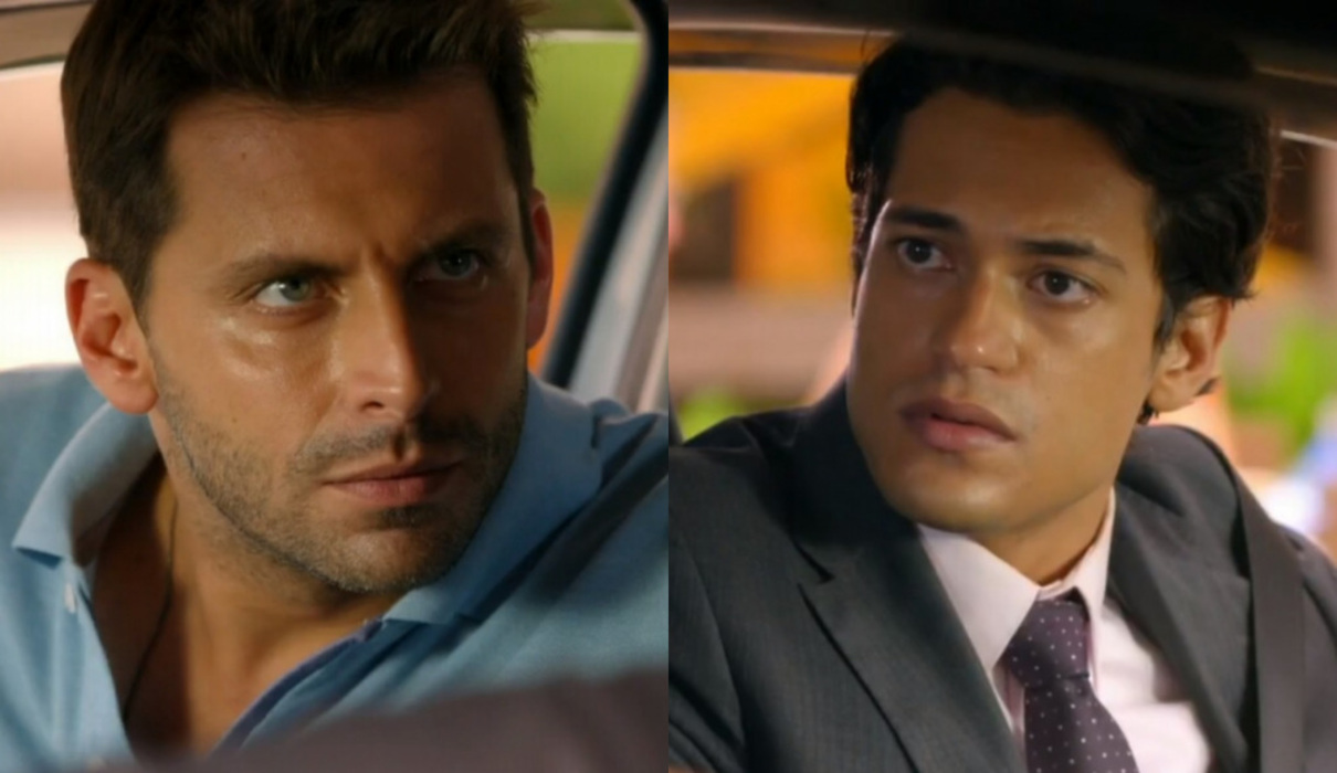 Cassiano (Henri Castelli) e Hélio (Raphael Vianna) de Flor do Caribe
