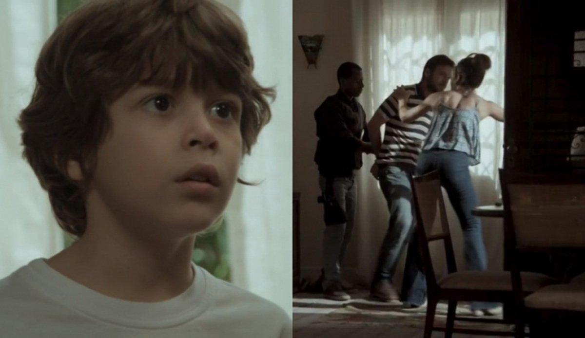 Dedé (João Bravo), Rubinho (Emílio Dantas) e Bibi (Juliana Paes) de A Força do Querer