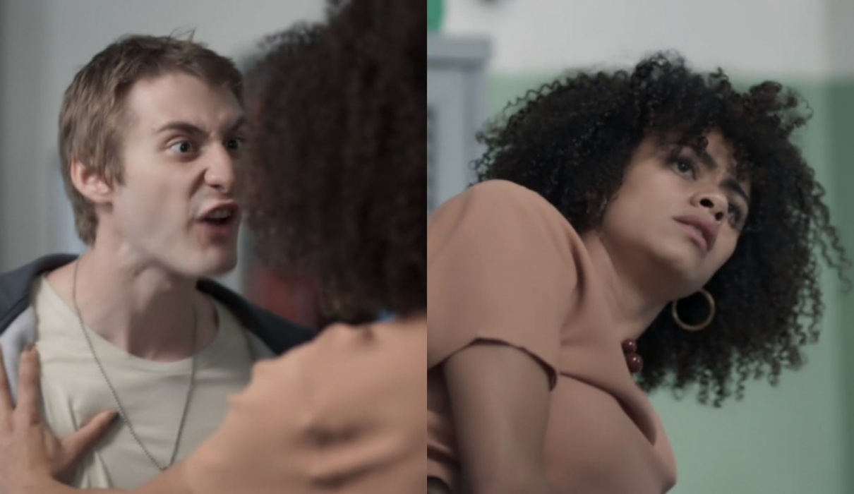 Dogão (Giovanni Gallo) e Dóris (Ana Flávia Cavalcanti) de Malhação - Viva a Diferença