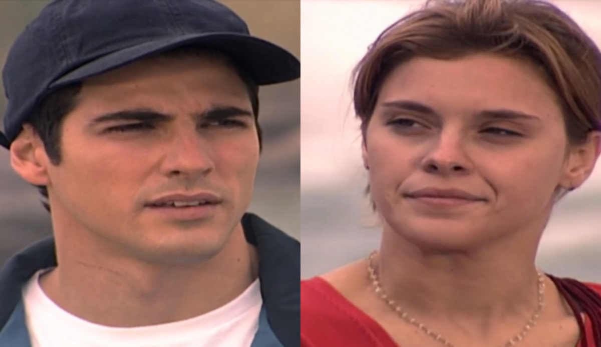Edu (Reynaldo Gianecchini) e Camila (Carolina Dieckmann) de Laços de Família