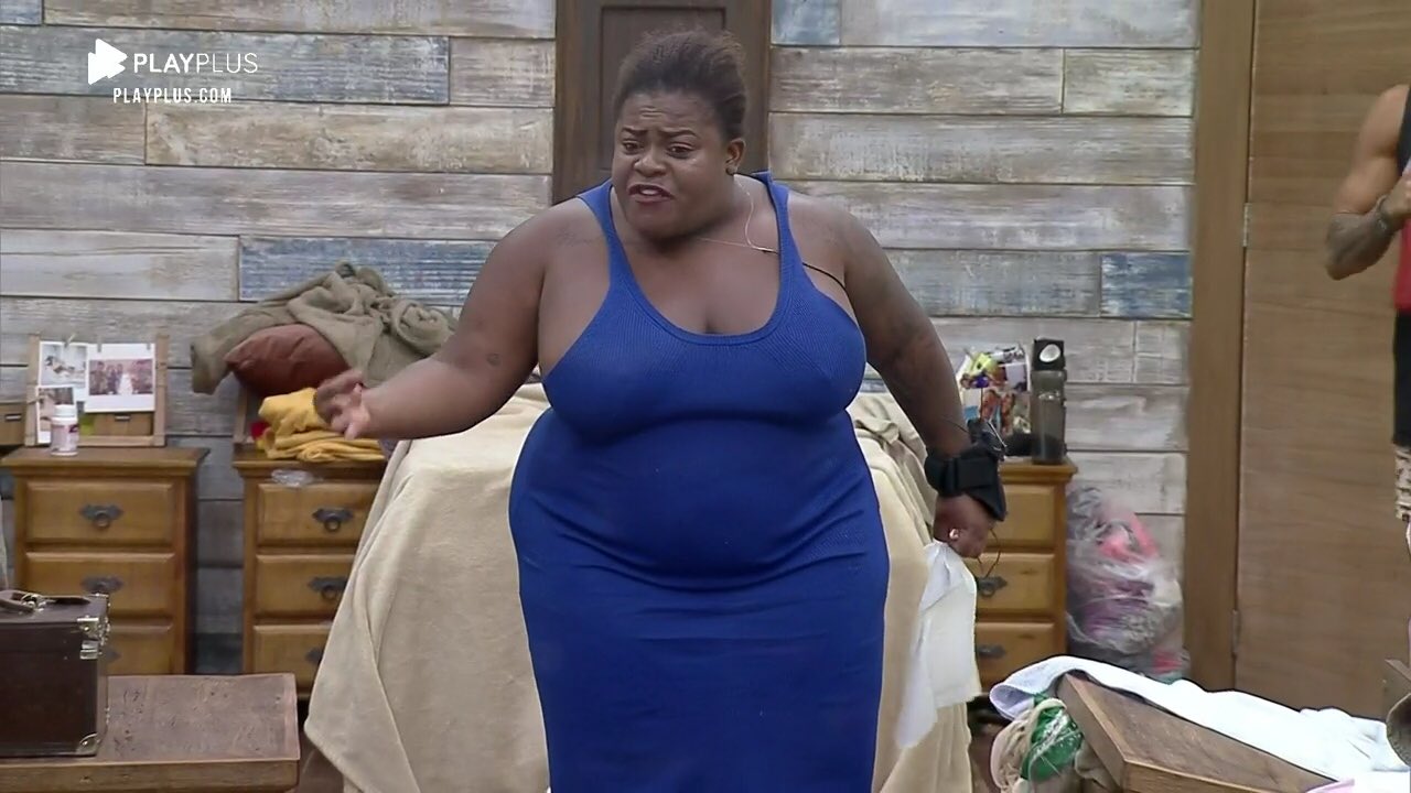 Jojo Todynho dá bronca coletiva em peões (Reprodução: PlayPlus)