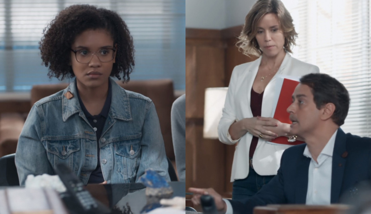Ellen (Heslaine Vieira), Malu (Daniela Galli) e Edgar (Marcello Antony) de Malhação - Viva a Diferença