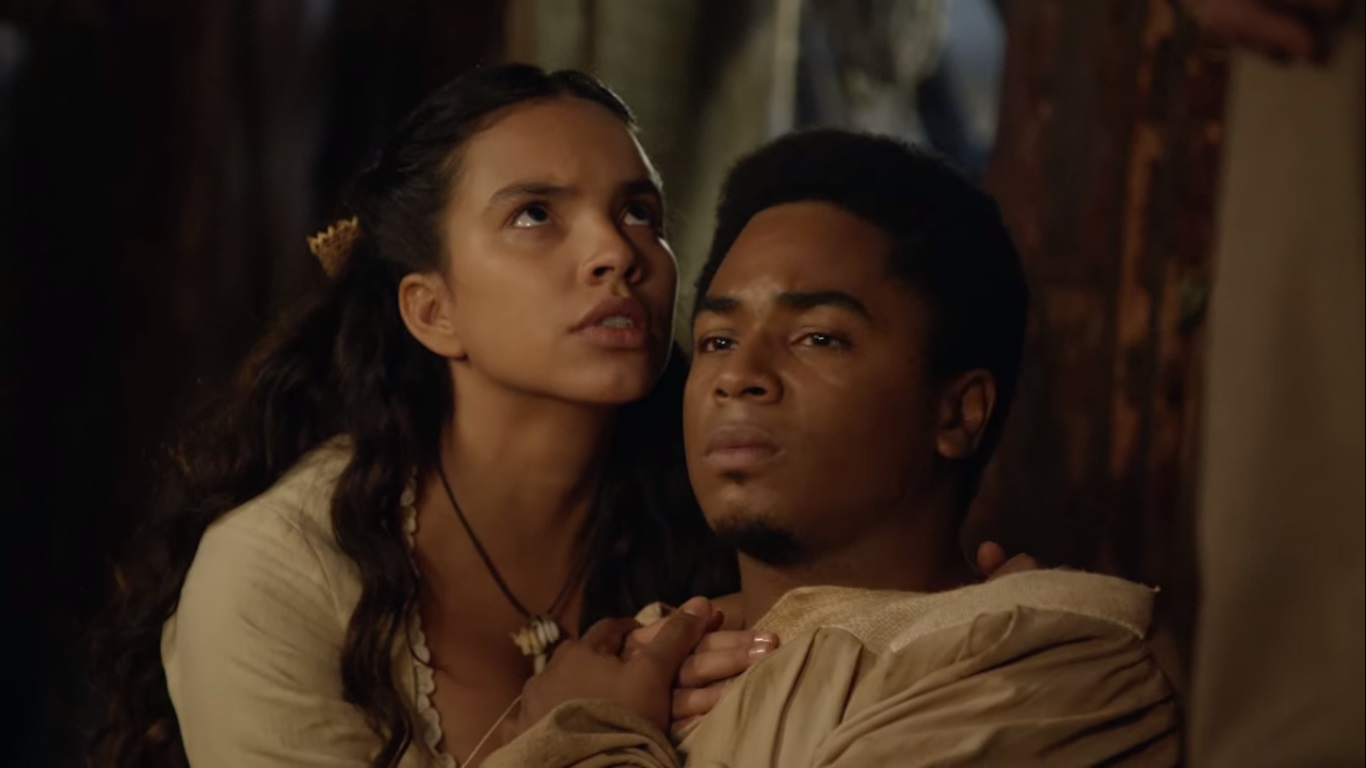 Juliana (Gabriela Moreyra) e Sapião (Sidney Santiago)