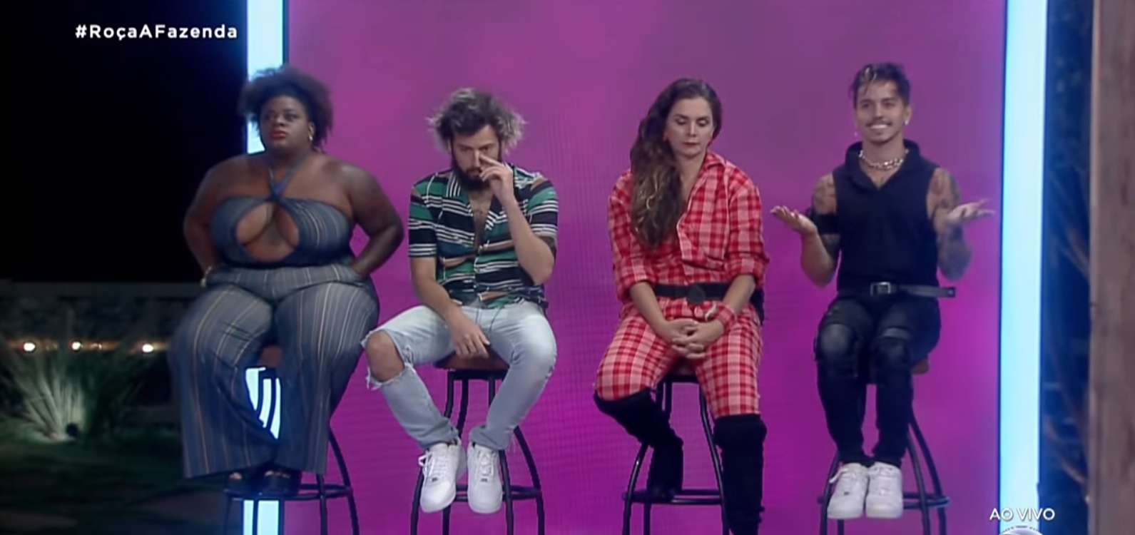Jojo, Cartolouco, Luiza e Biel em A Fazenda