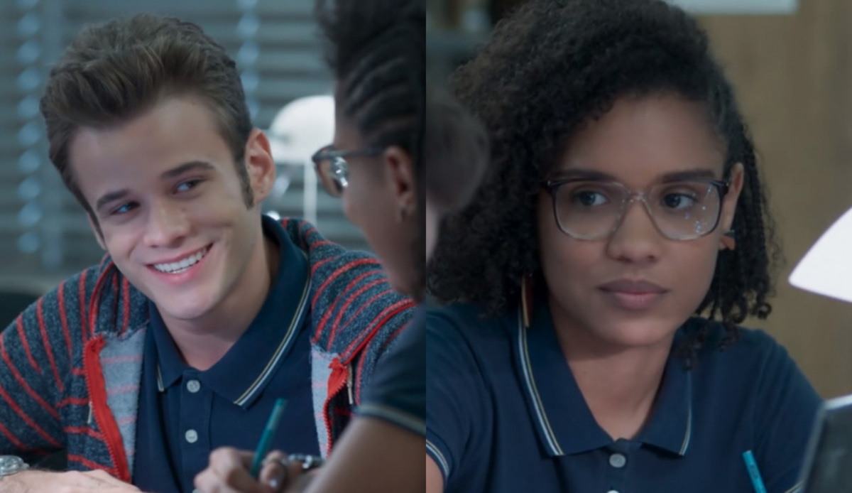 Jota (Hall Mendes) e Ellen (Heslaine Vieira) de Malhação - Viva a Diferença