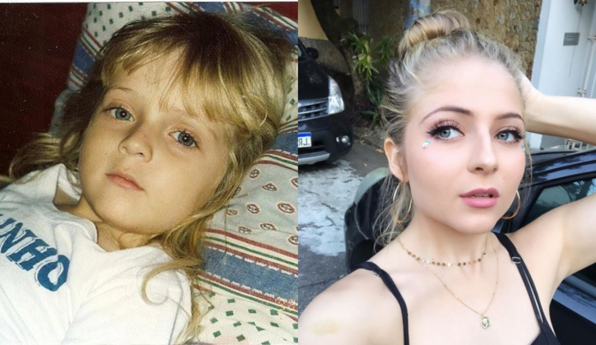 Júlia Maggessi na época de Laços de Família e atualmente