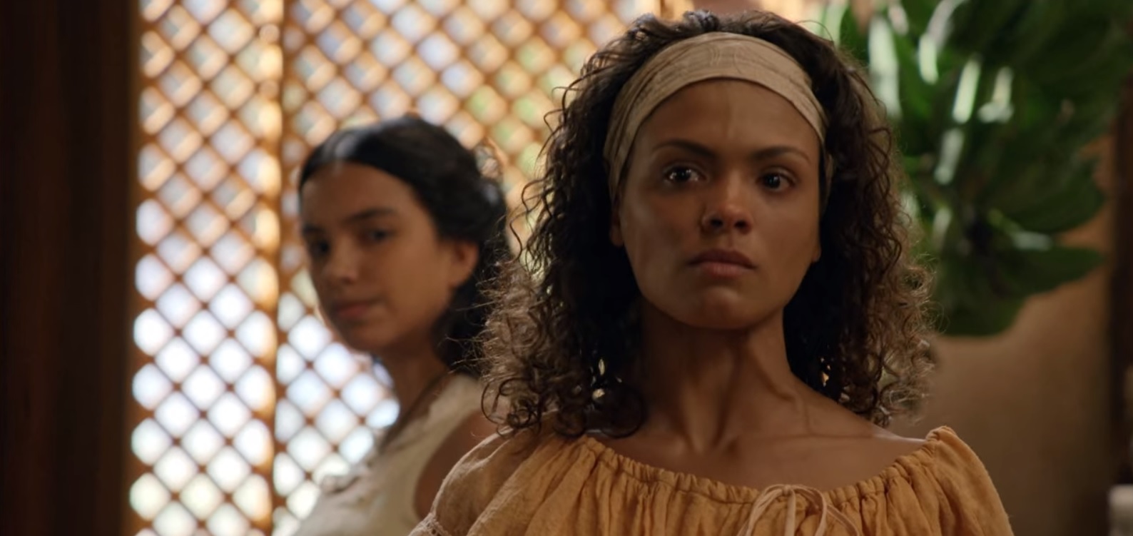 Juliana (Gabriela Moreyra) e Esméria (Lidi Lisboa) de Escrava Mãe