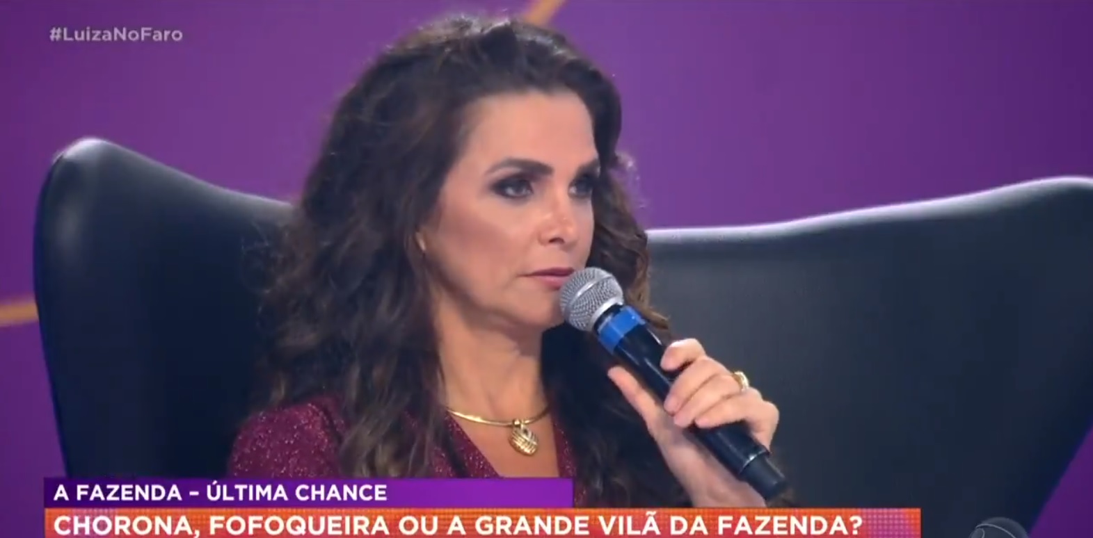 Luiza Ambiel, eliminada de A Fazenda, no Hora do Faro