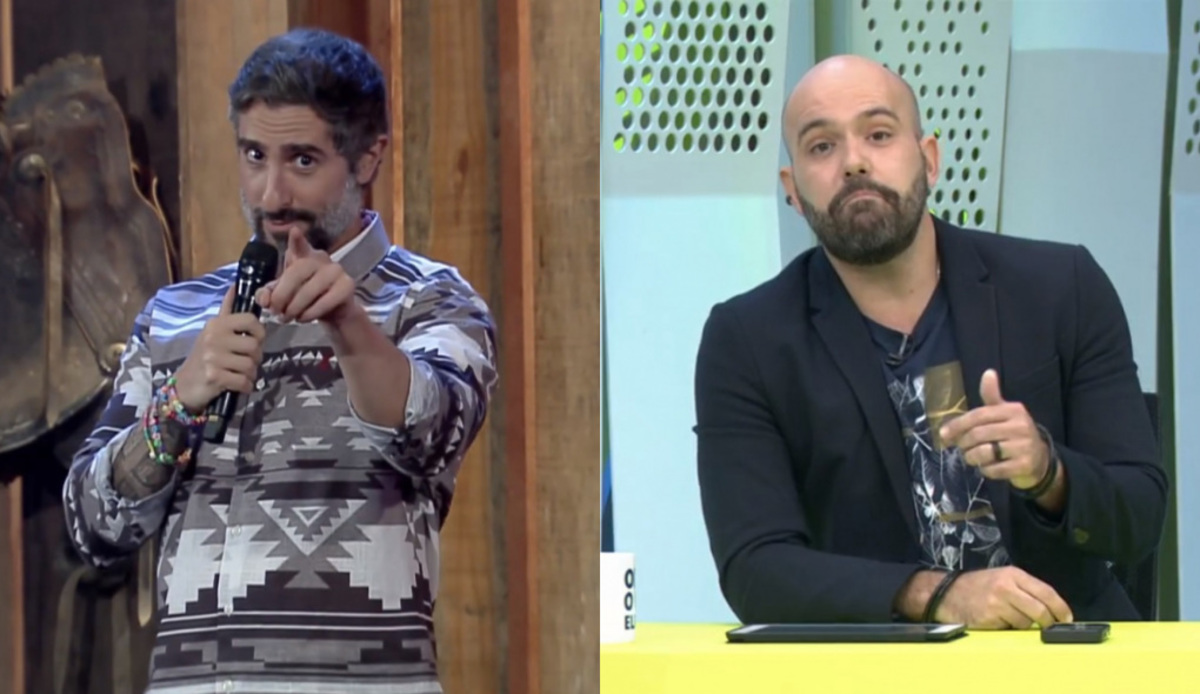 Marcos Mion em A Fazenda e Lucas Gutierrez no Segue o Jogo