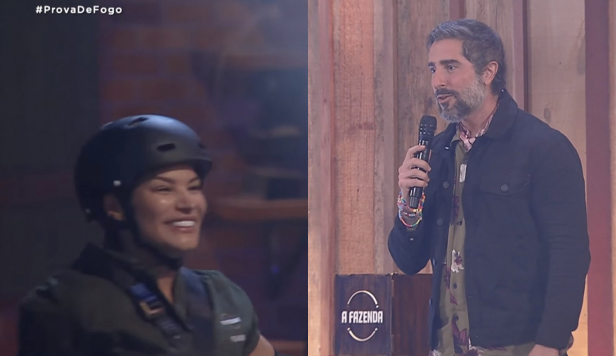Raissa e Marcos Mion em A Fazenda