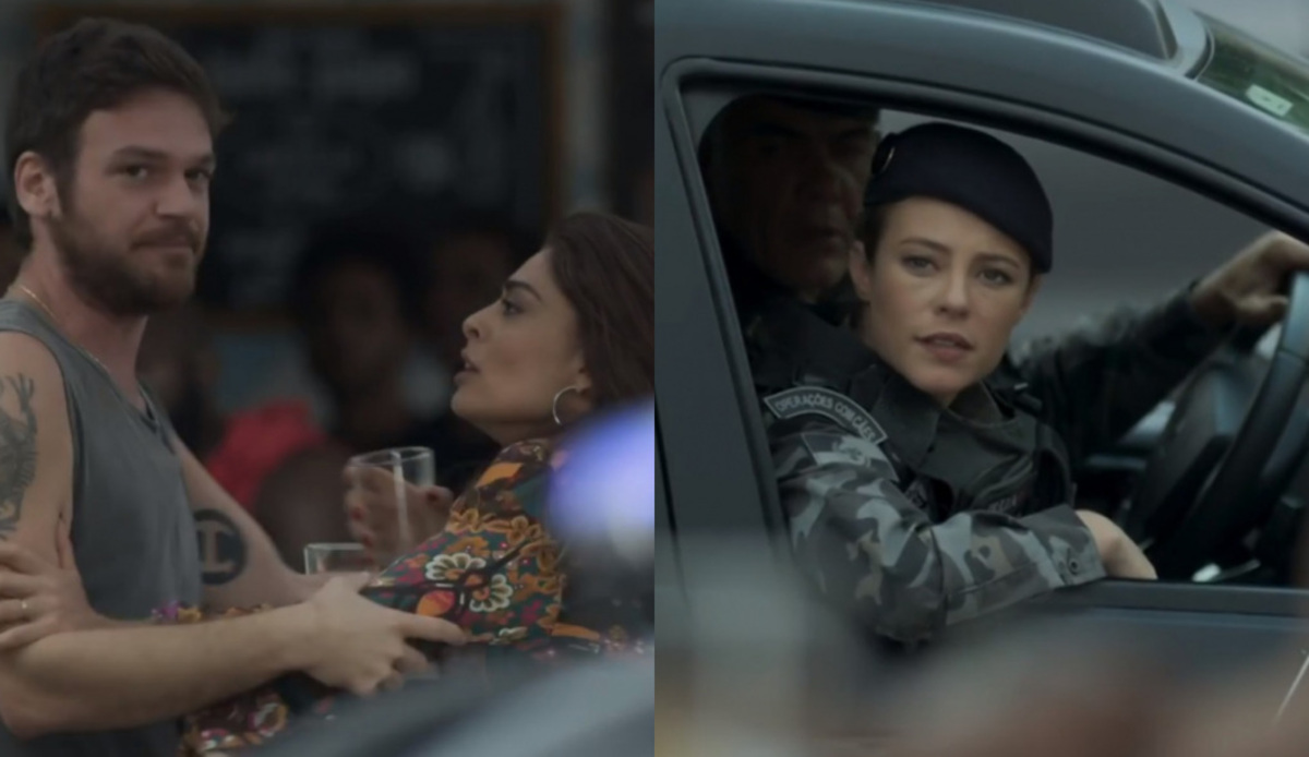 Rubinho (Emílio Dantas), Bibi (Juliana Paes) e Jeiza (Paolla Oliveira) de A Força do Querer