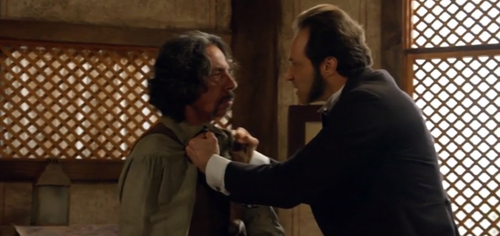 Zé Leão (Marcello Scorel) e Almeida (Fernando Pavão) de Escrava Mãe