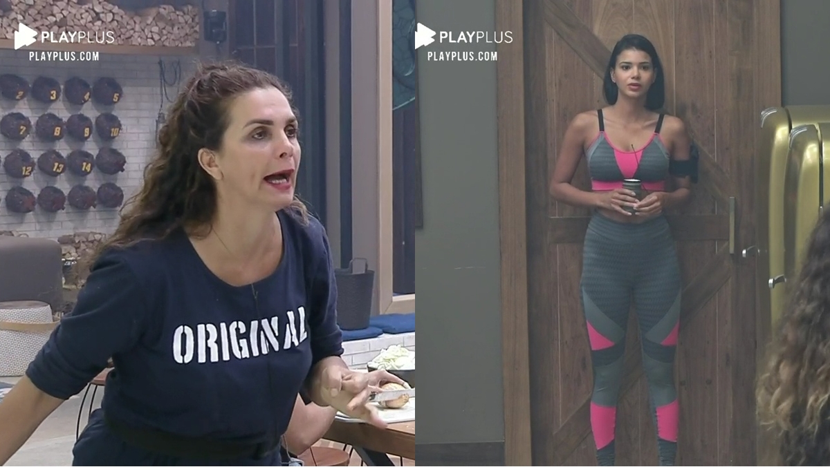 Luiza Ambiel arma barraco com Jakelyne Oliveira (Reprodução: PlayPlus)