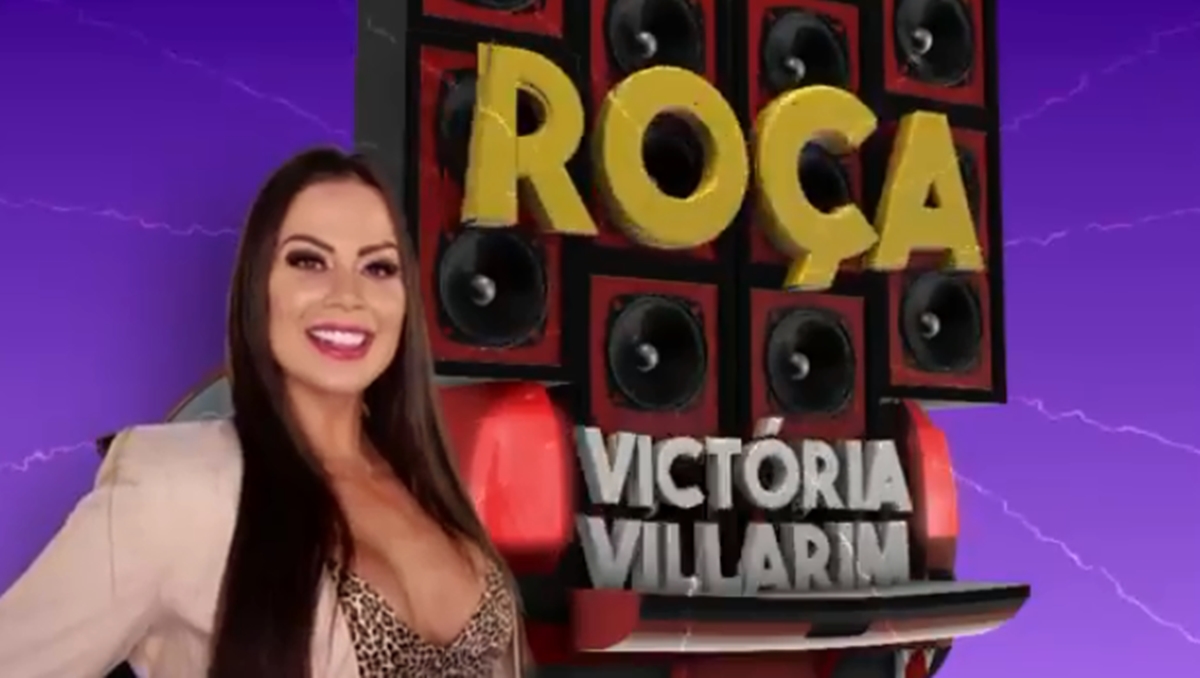 Victória Villarim em chamada criativa de A Fazenda 12 (Reprodução: Record TV)