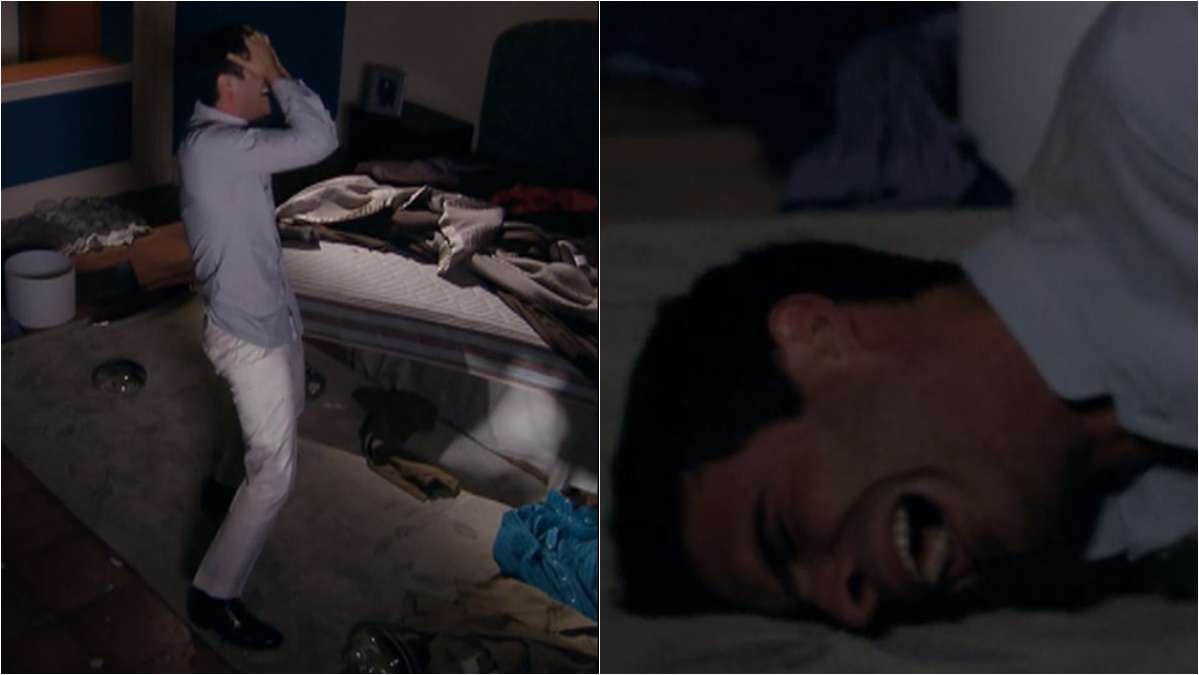 Demétrio surta com a morte de Mônica (Reprodução: Televisa S.A.)
