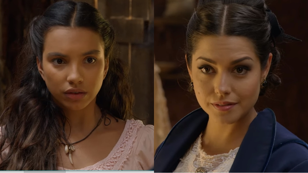 juliana é ameaçada por Maria Isabel (Reprodução: Record TV)
