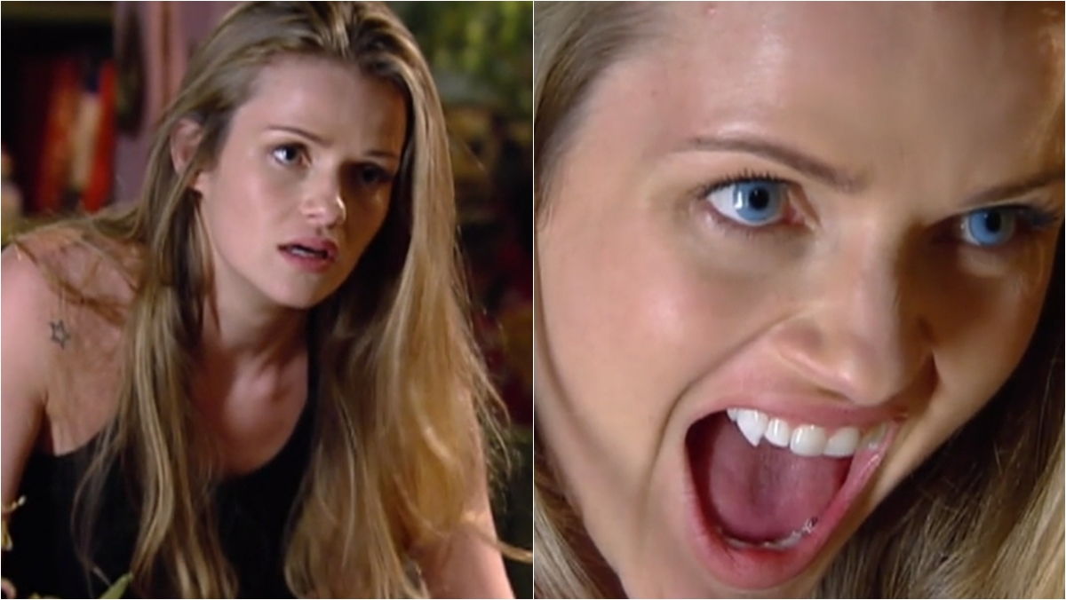 Bianca vira vampira em Os Mutantes (Reprodução: PlayPlus)