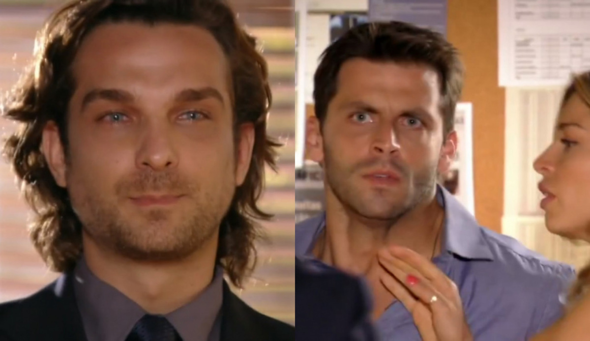 Alberto (Igor Rickli), Cassiano (Henri Castelli) e Ester (Grazi Massafera) de Flor do Caribe