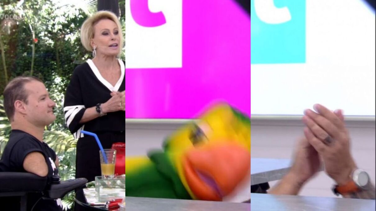 Ana Maria Braga, Marcos Rossi e Louro José no Mais Você