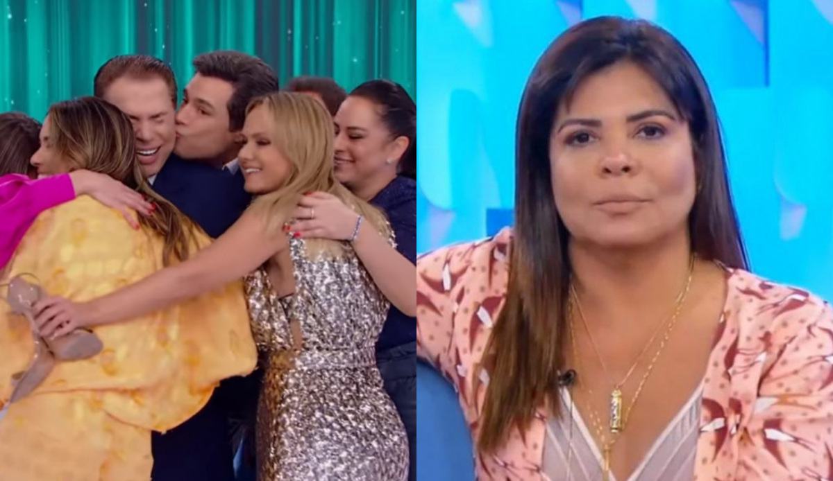 Apresentadores do SBT no Programa Silvio Santos e Mara Maravilha