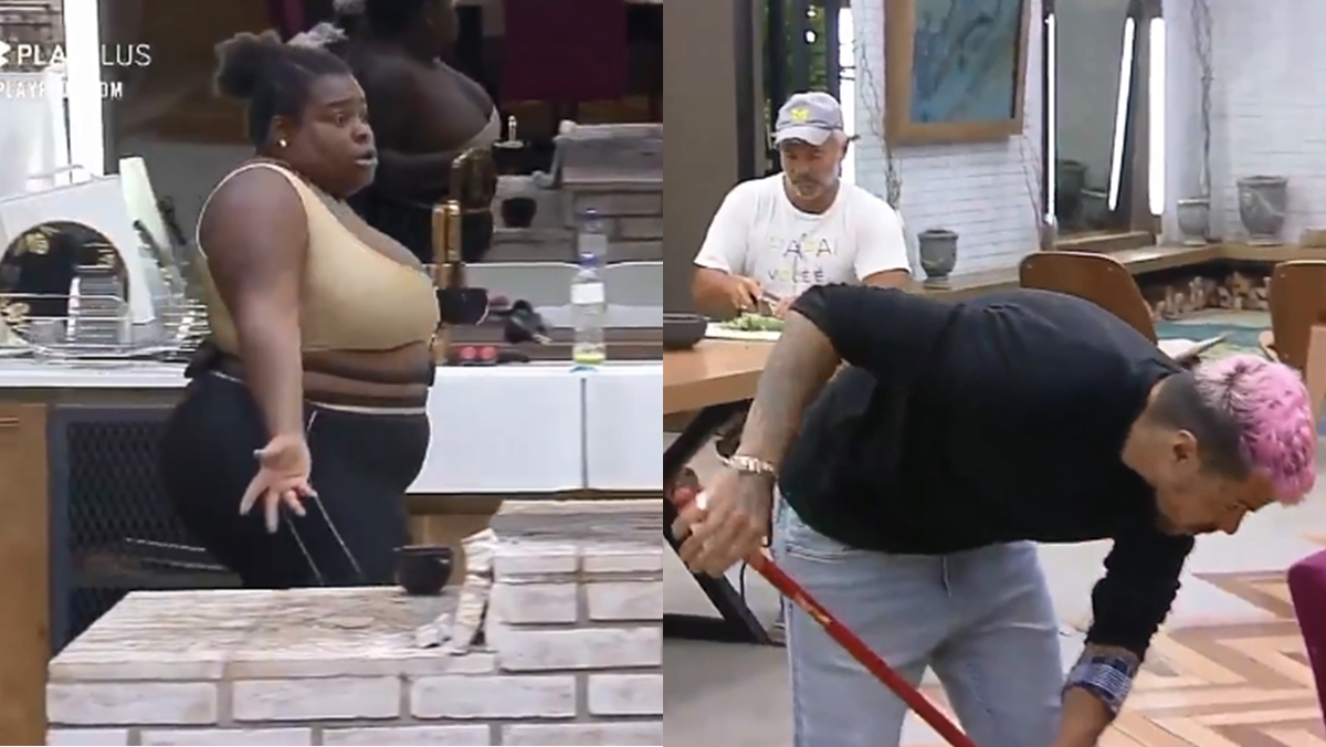 Jojo e Lipe discutem na cozinha após peoa dar ordem (Reprodução: PlayPlus)