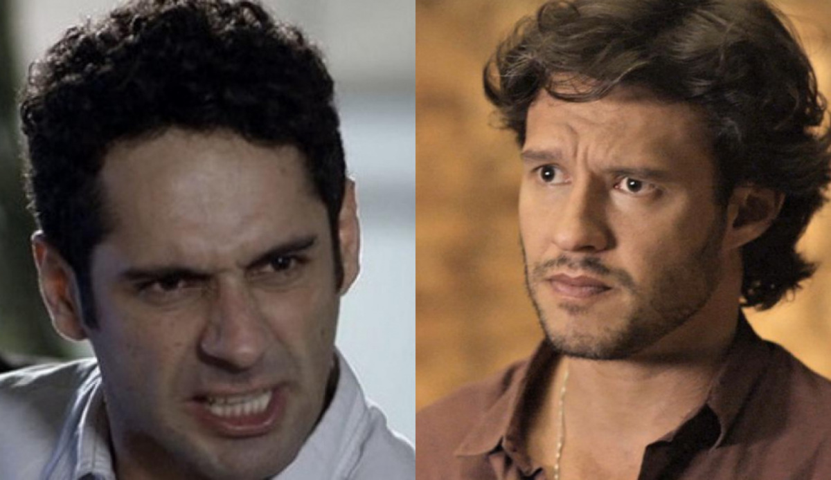 Beto (João Baldasserini) e Henrique (Nando Rodrigues) de Haja Coração