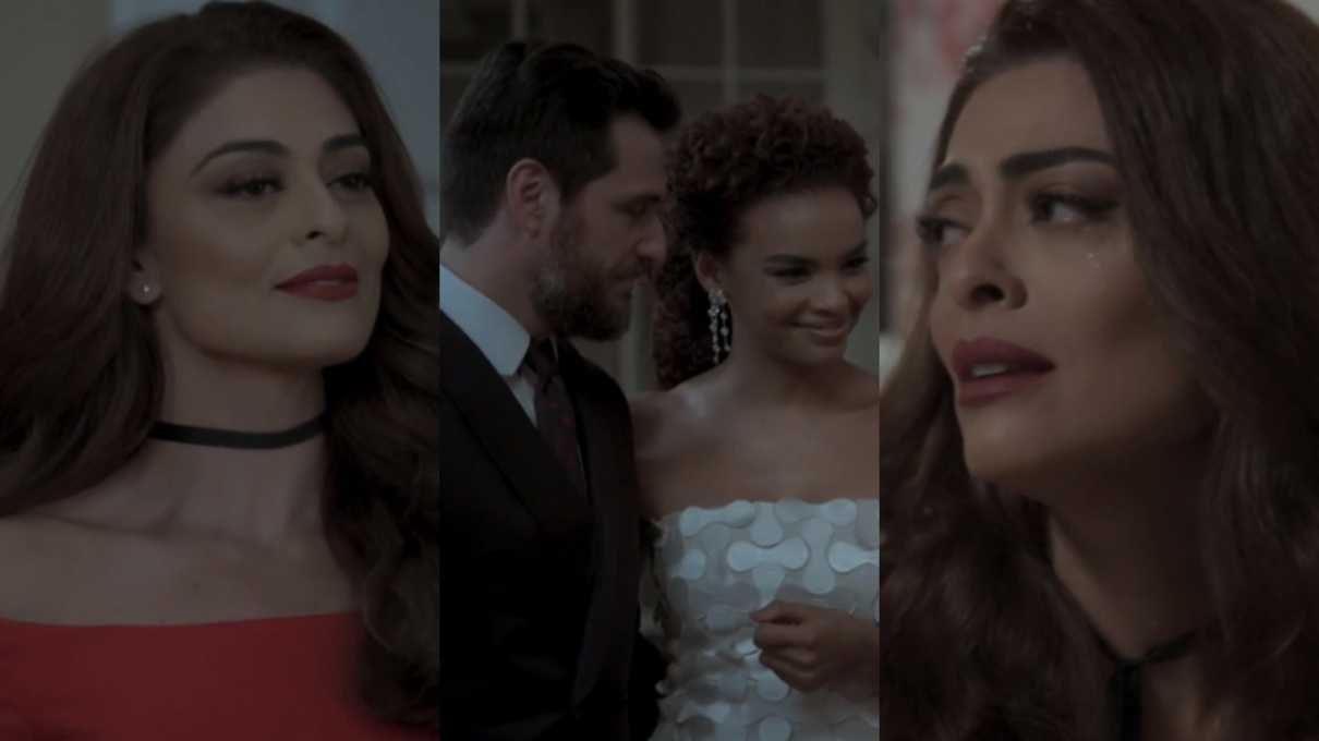 Bibi (Juliana Paes), Caio (Rodrigo Lombardi) e Leila (Lucy Ramos) de A Força do Querer