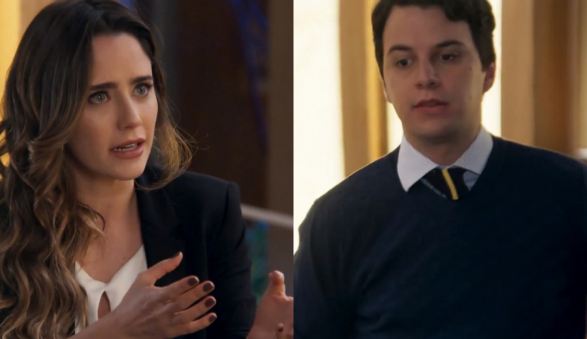 Bruna (Fernanda Vasconcellos) e Enéas (Johnnas Oliva) de Haja Coração