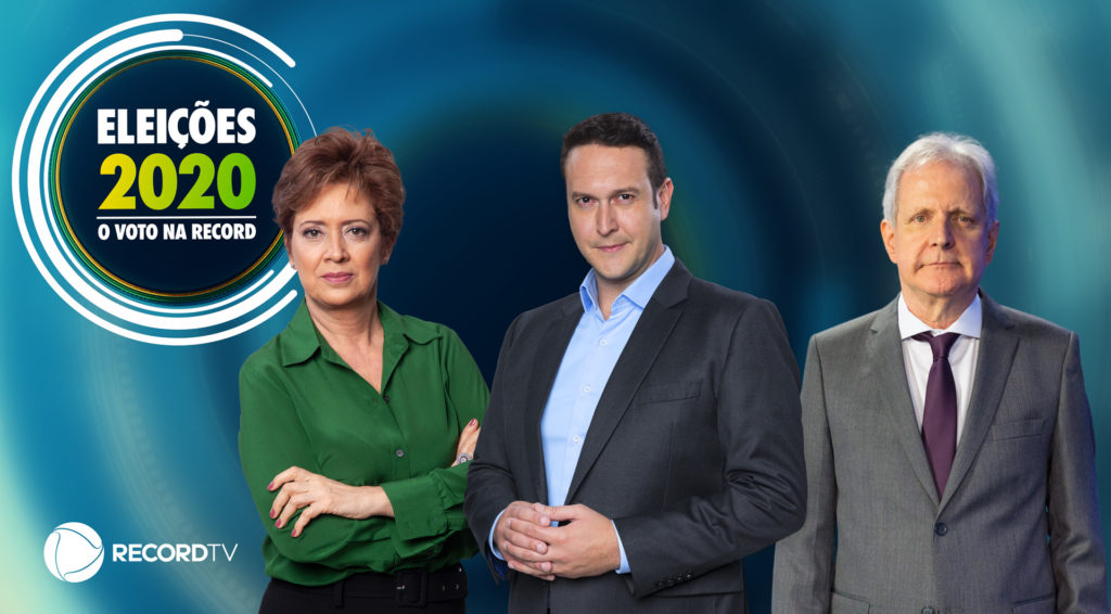 Christina Lemos, Eduardo Ribeiro e Augusto Nunes comandam a coberturas das eleições na Record