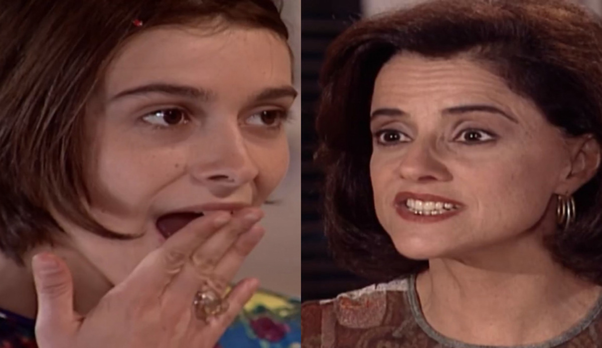 Ciça (Júlia Feldens) e Alma (Marieta Severo) de Laços de Família