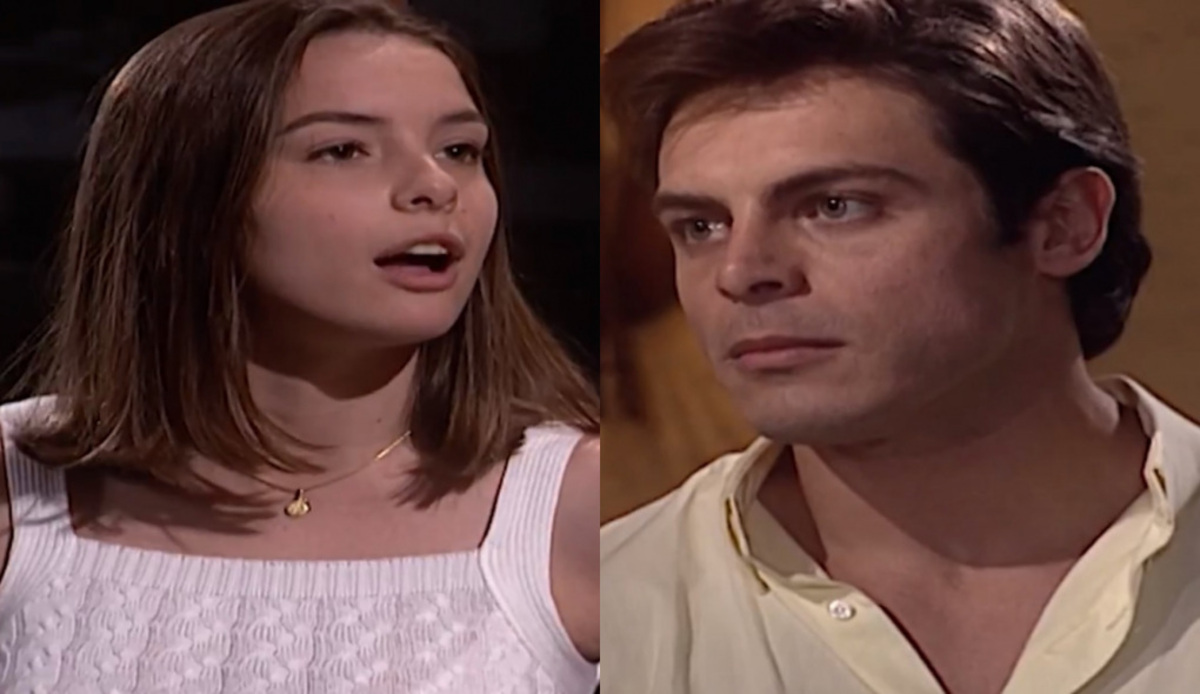 Clara (Regiane Alves) e Fred (Luigi Baricelli) de Laços de Família