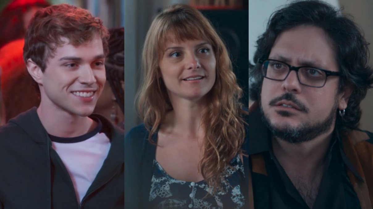 Gabriel (Luis Galves), Maria Eduarda (Carolina Chalita) e Roney (Lúcio Mauro Filho) de Malhação – Viva a Diferença