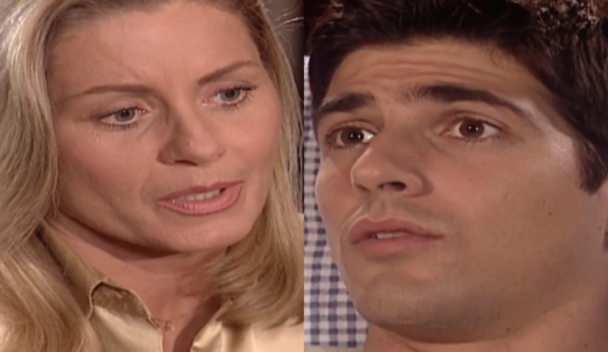 Helena (Vera Fischer) e Edu (Reynaldo Gianecchini) de Laços de Família