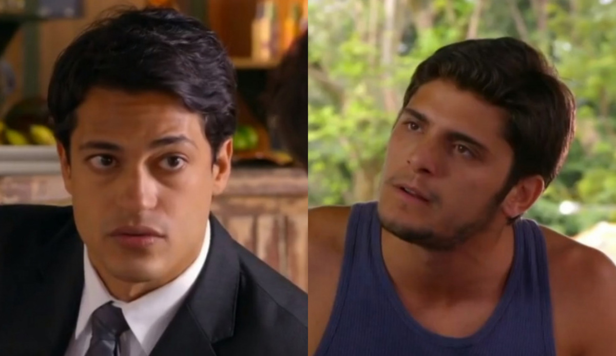 Hélio (Raphael Vianna) e Juliano (Bruno Gissoni) de Flor do Caribe
