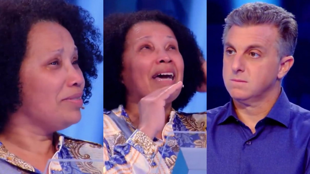 Janaí Caló e Luciano Huck no Quem Quer Ser Um Milionário, quadro do Caldeirão
