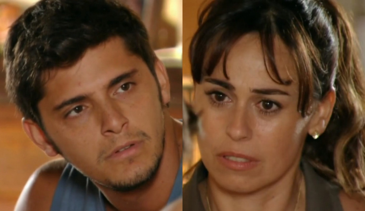 Juliano (Bruno Gissoni) e Natália (Daniela Escobar) de Flor do Caribe