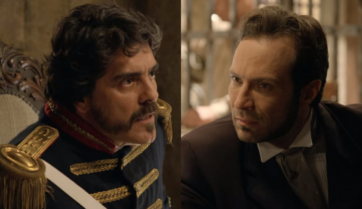 Loreto (Junno Andrade) e Almeida (Fernando Pavão) de Escrava Mãe