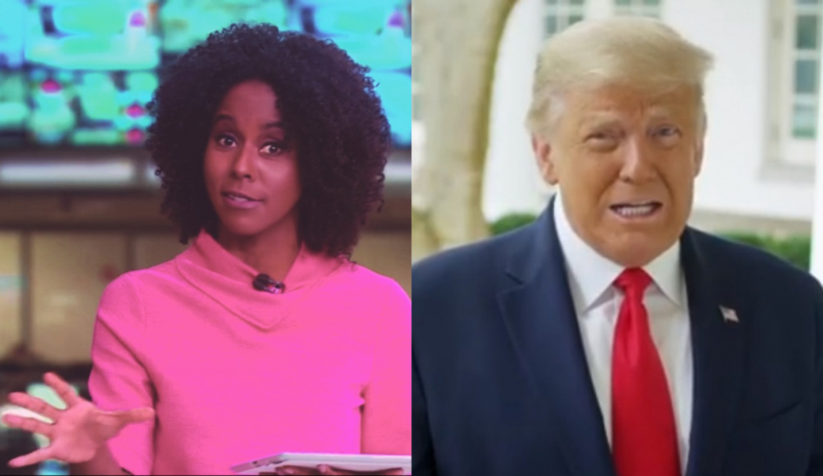 Maju Coutinho e Donald Trump