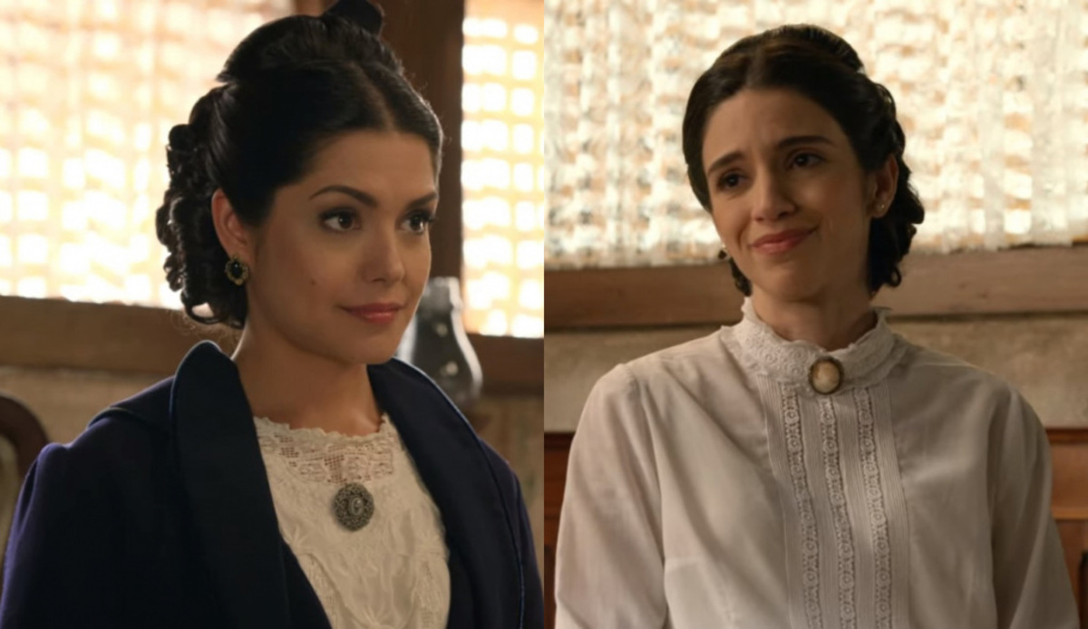 Maria Isabel (Thaís Fersoza) e Teresa (Roberta Gualda) de Escrava Mãe
